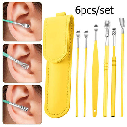 6 Piece Ear Wax Cleaning Kit (random color)