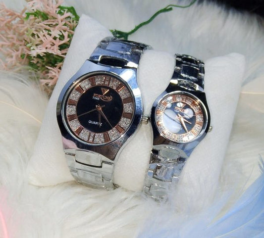 Luxury Stainless Fortune Time Couple Watches (Without Box )